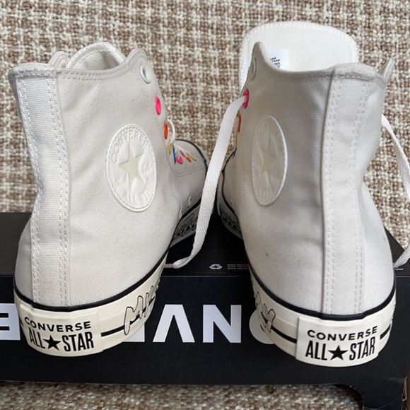 Converse Ctas Hi Egret/Hyper Pink/Black MEN`S - Picture 14 of 16